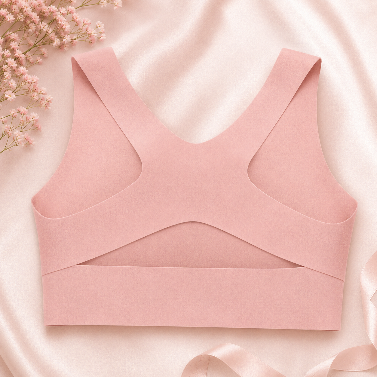 Butterfly Lace Seamless Wireless Comfort Bra – Front Closure